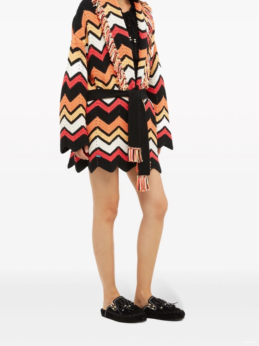 Cheap Women knit cardigan Alanui chevron Kaleidoscopic 0325